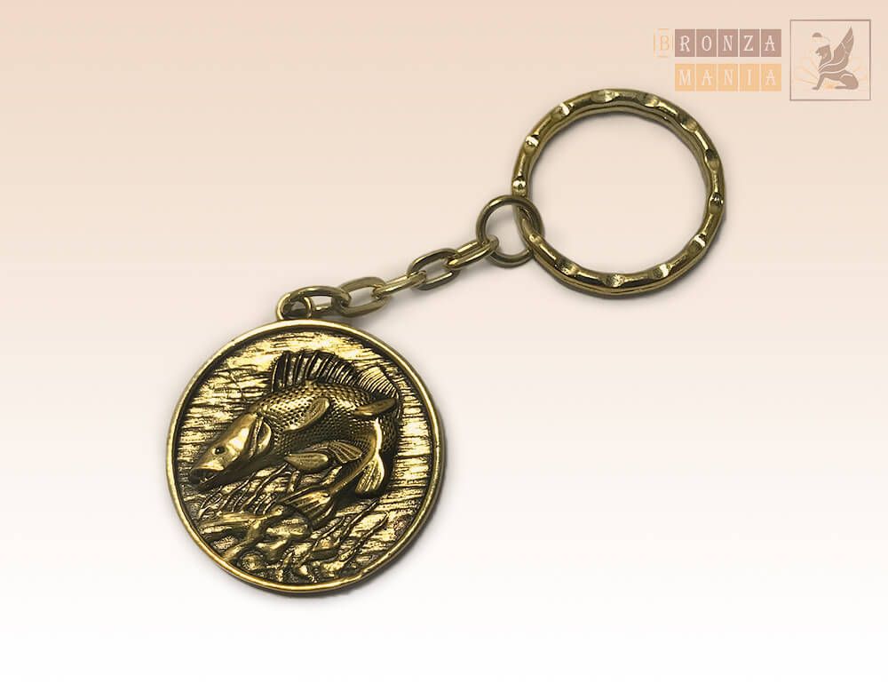 брелок Медальон Рыба Судак