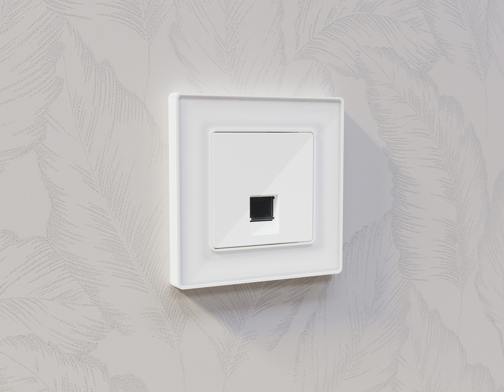 AF580101 Рамка ALFA Arctic (Белый Стекло органическое) 1-ая