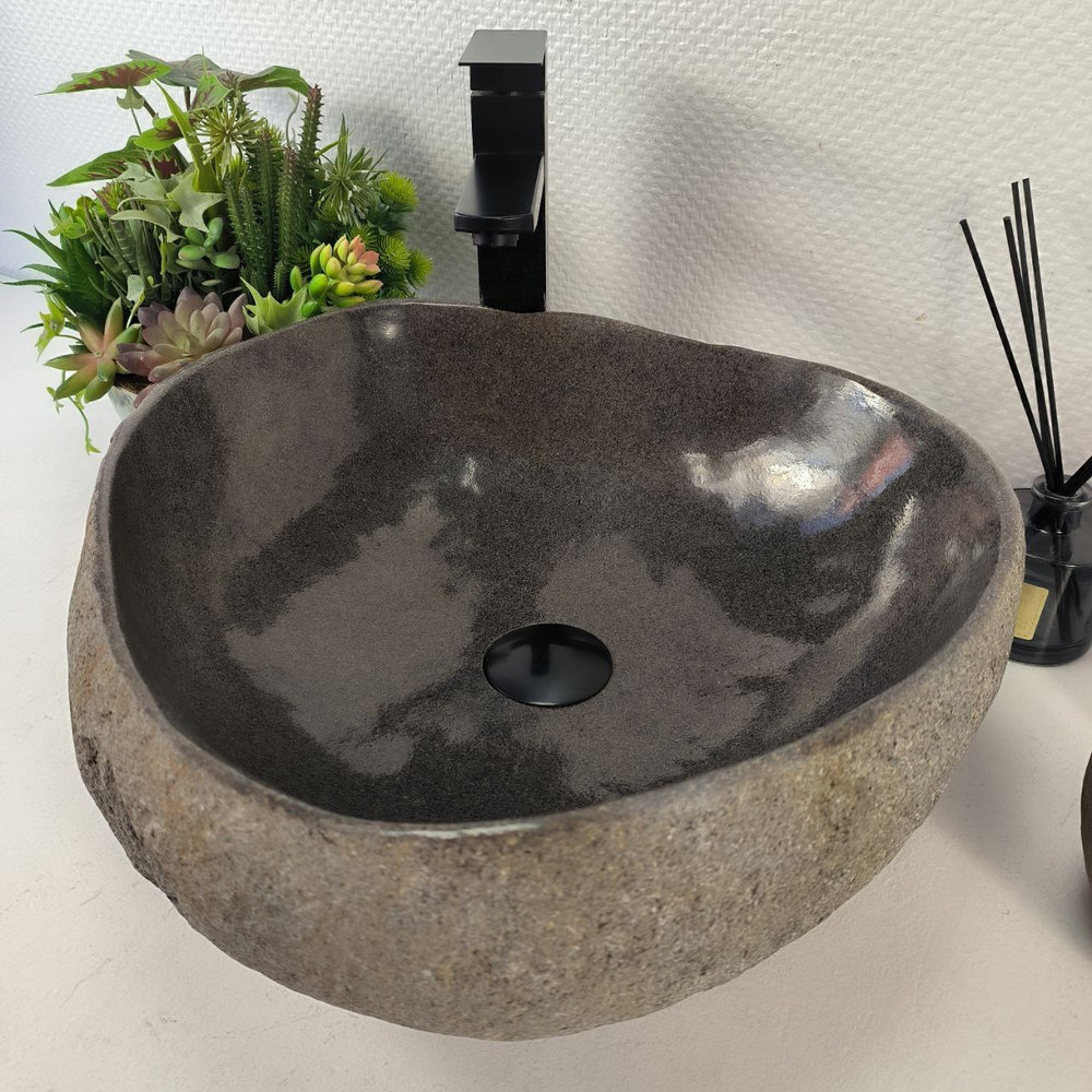 Раковина из речного камня RS-65466 45*41*15 0861