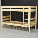 Кровать двухъярусная, 90х200х145, Дана, для детей, деревянная, лак, Dipriz