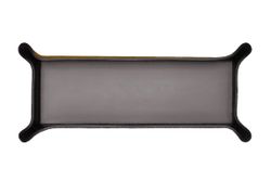 Лотки фигурные из кожи цвет  Табак/шоколад