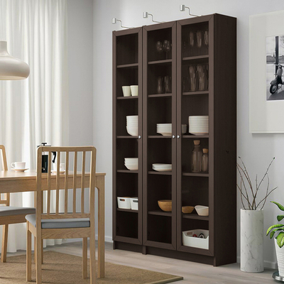 Стеллаж Билли 11 Венге Цаво 3354 120*30*202 см, Черный   Фиеста