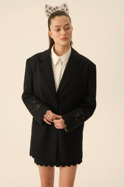 Жакет с ришелье ((Romantic CEO)), черный