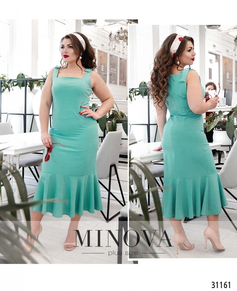 Платье 348-бирюзовый Minova