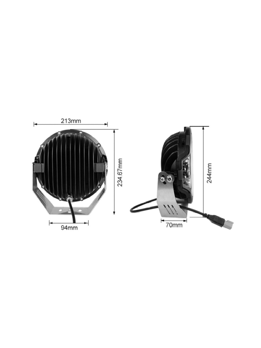 Светодиодные фары комбинированного света AURORA 229 мм 205W LED