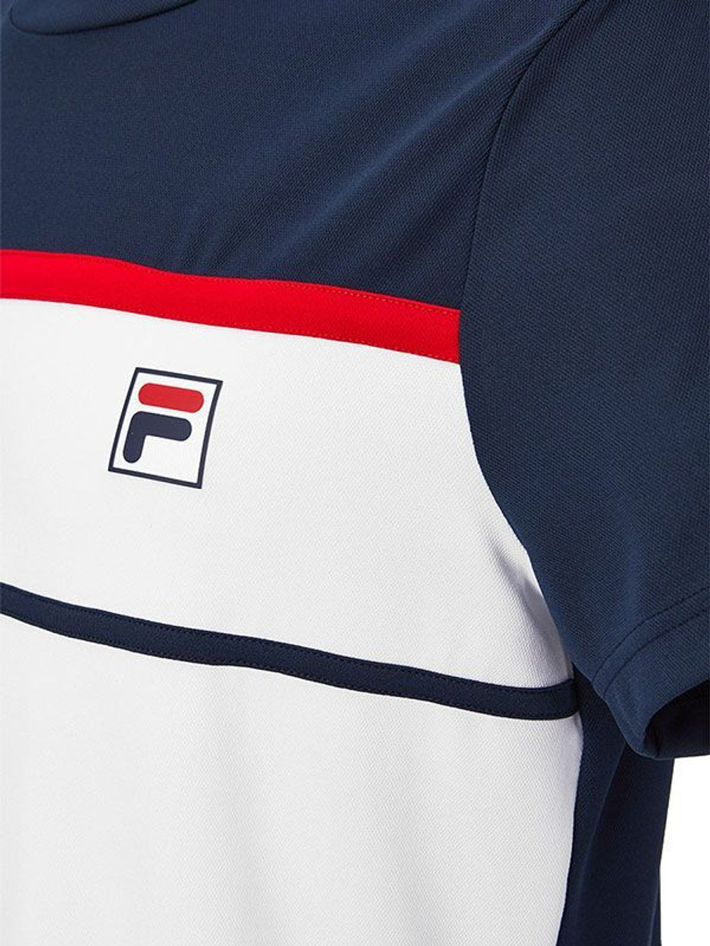 Мужская теннисная футболка Fila T-Shirt Steve M - white/peacoat blue