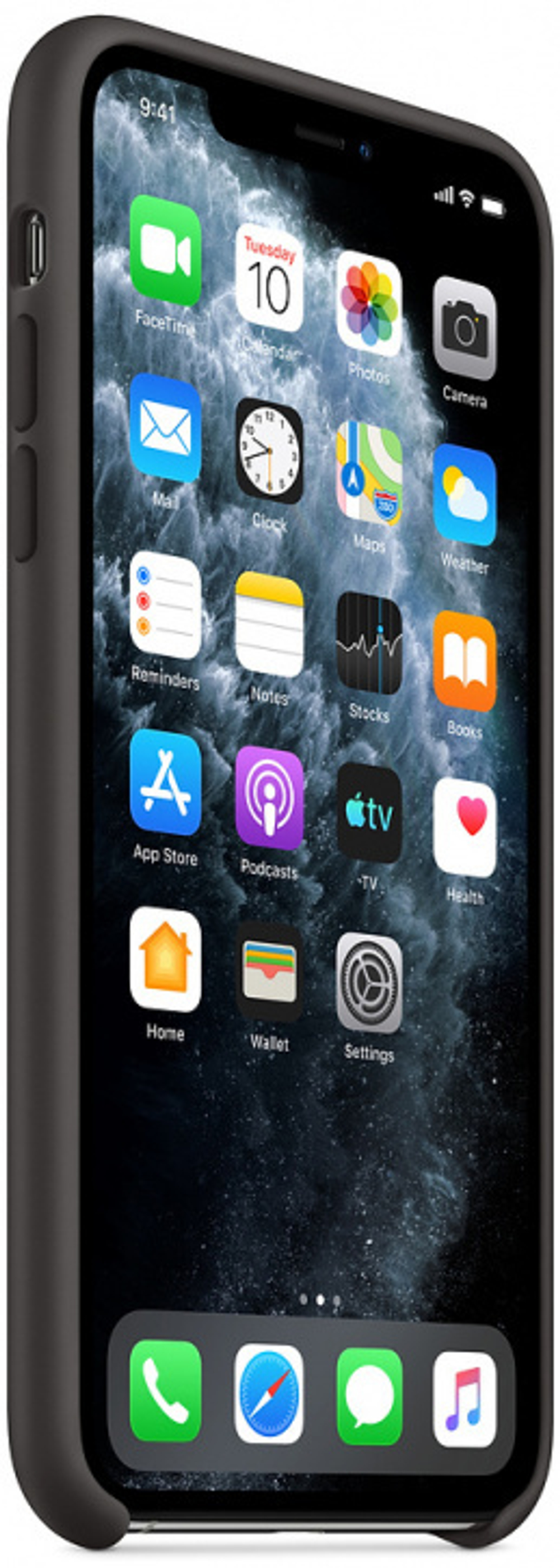 Чехол силиконовый для IPhone 11 Pro Max Black (MXOO2ZM/A)