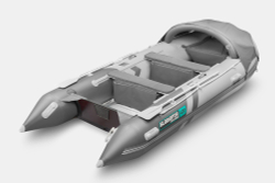 Надувная лодка GLADIATOR C400AL светло-темносерый