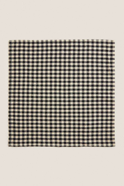 ZARA HOME КЛЕТЧАТАЯ САЛФЕТКА В КЛЕТКУ, ЧЕРНЫЙ