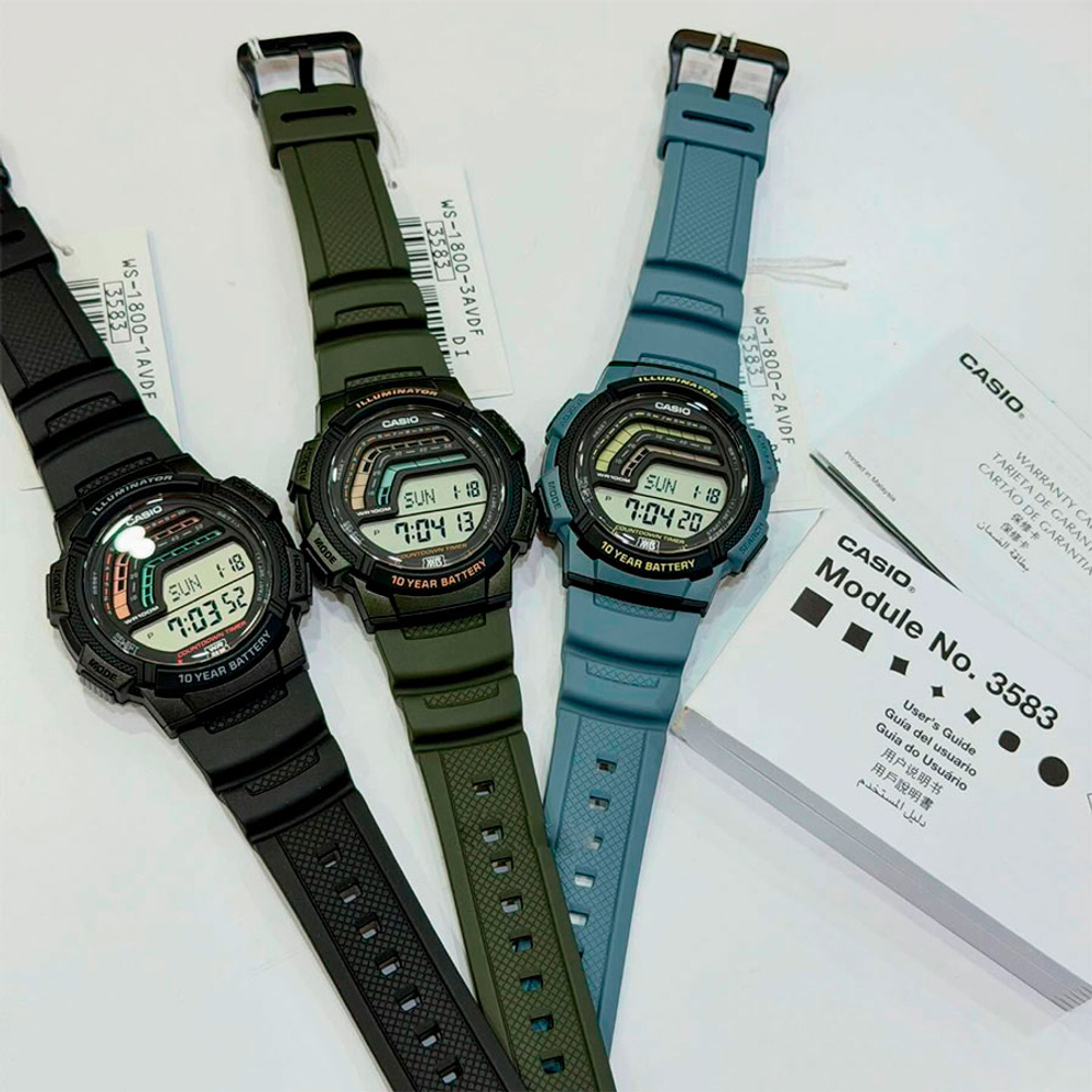 Мужские наручные часы Casio WS-1800-2A
