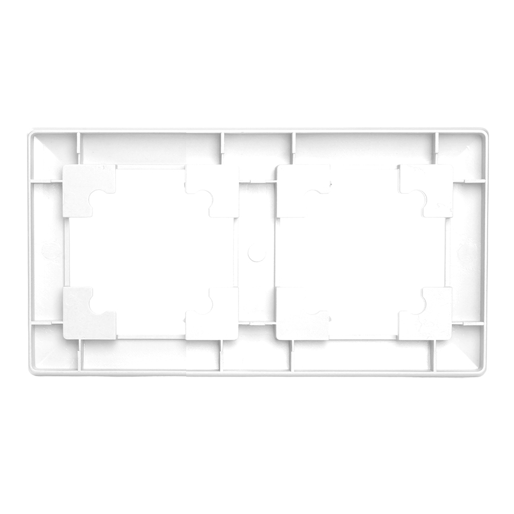 Рамка STEKKER, PFR00-7002-03 2-местная, пластик, серия Катрин, серебро 39798