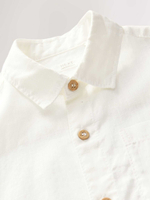 Рубашка льняная для мальчика Next E32-003, Белый