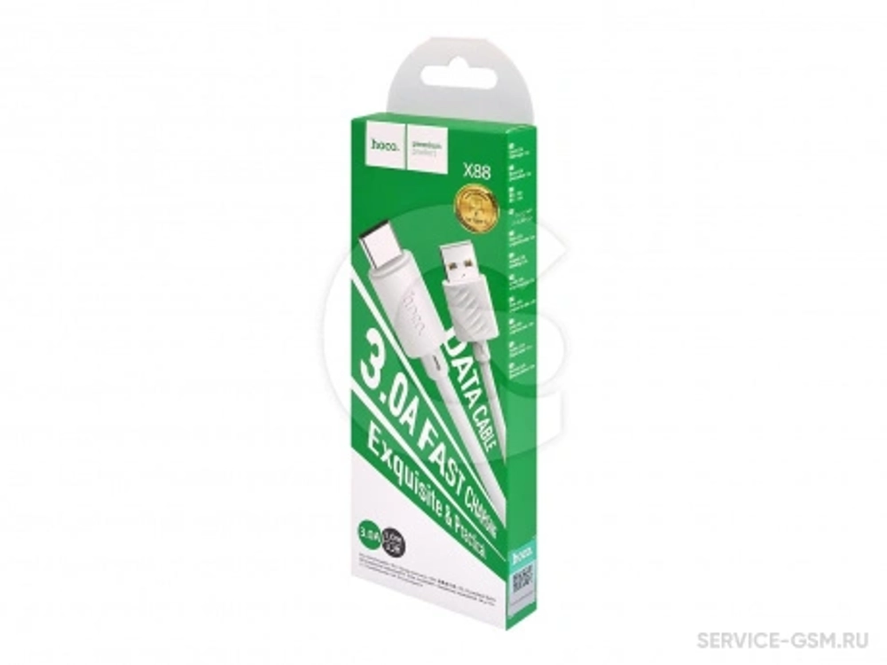Кабель USB - USB Type-C HOCO X88 (белый) 1м