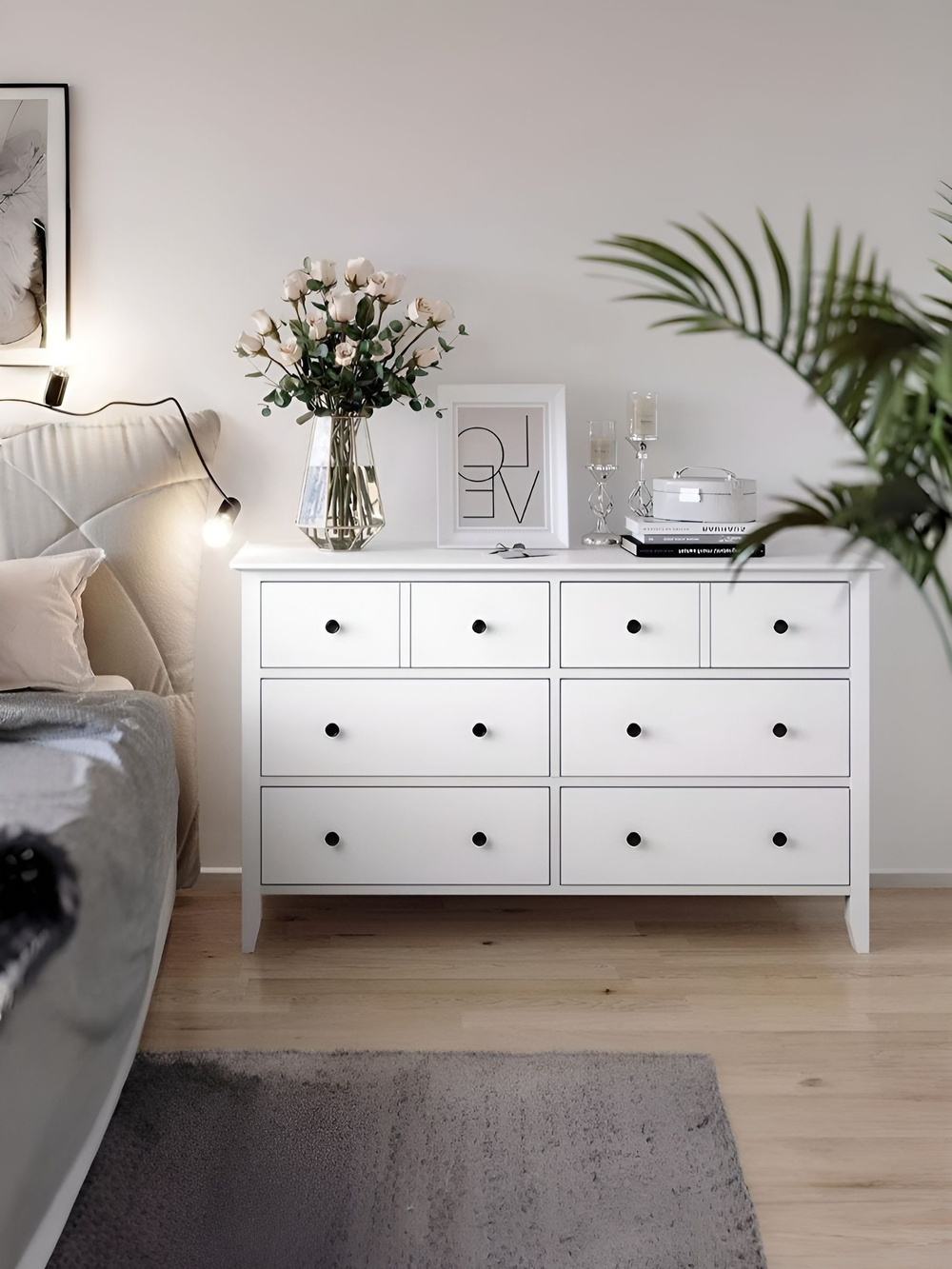 IKEA Комод КЫМОР 3 ящика, HEMNES 108*95*50, белый, КЫМОР (Хемнес ИКЕА)