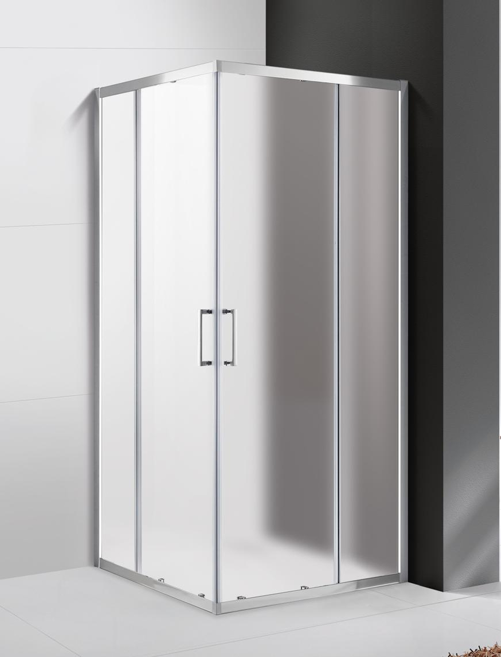 Душевой уголок Cezares MOLVENO-A-2-90-P-Cr, 90х90х195, профиль хром, стекло Punto матовое
