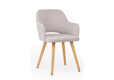 Стул деревянный Woodville Эолин 360  светло-серый (glory 36), светлое дерево