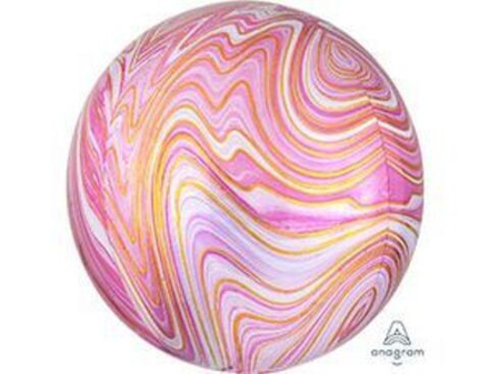 А 3D СФЕРА Б/РИС 16" Мрамор Розовый