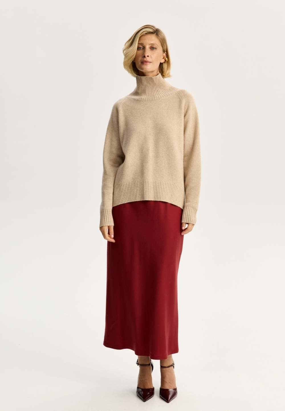 Свитер из кашемира с высоким воротом