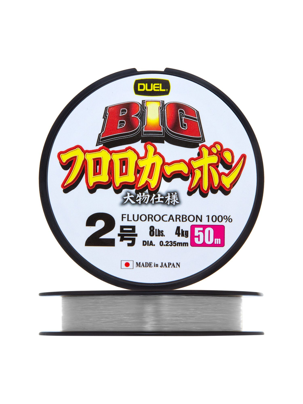 Флюорокарбоновая леска для рыбалки Duel Big Fluorocarbon 100%, 0,66 мм, 50 м, 25 кг, прозрачный