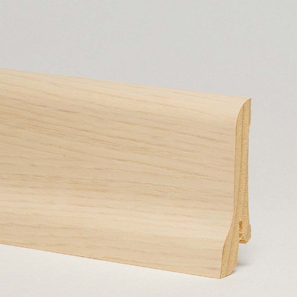 Плинтус напольный шпонированный Pedross Ясень беленый 60х22х2500