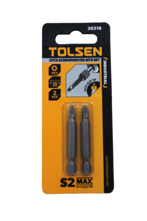 Набор бит TOLSEN PZ2х50мм 2шт. 20318