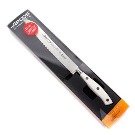 Нож кухонный для хлеба 20см Arcos Riviera Blanca