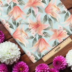 Ткань барби лилия-монстера