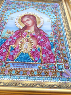 И-25 Набор для вышивания хрустальными камнями Богородица Помощница в родах