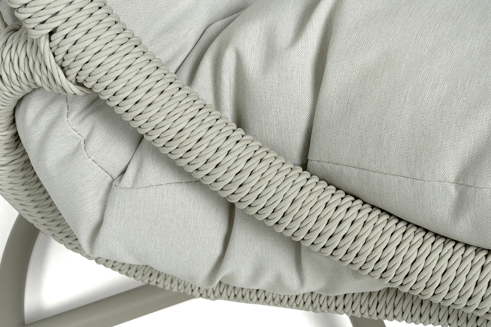 "Севилья" кресло-кокон из искусственного ротанга, цвет светло-серый