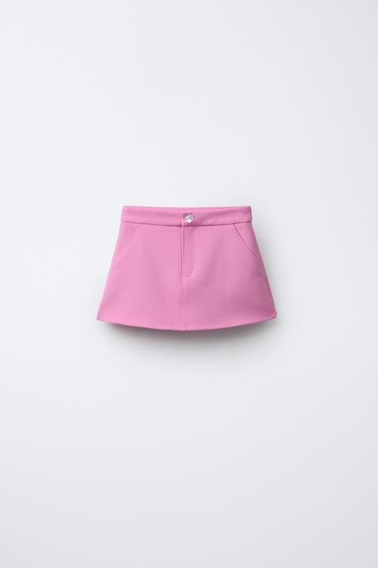 ZARA КОРОТКАЯ ЮБКА, РОЗОВЫЙ
