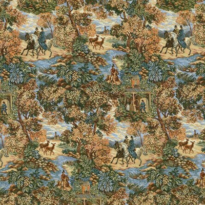 Ткань гобелен гостиный "Прогулка" (160 см) - 1 м.