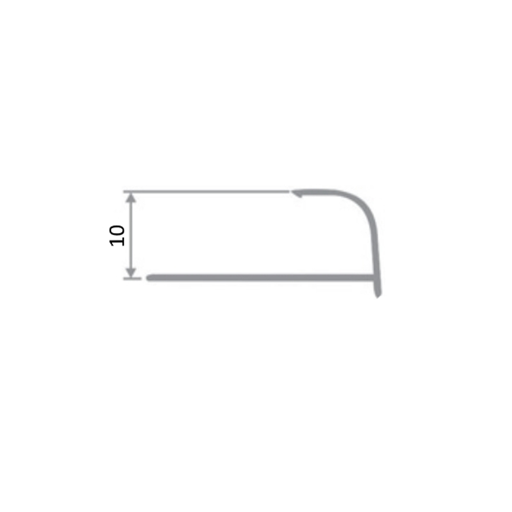 НАП 10мм "DO-1" 2,7м Серый муар наружный полимер. алюм.