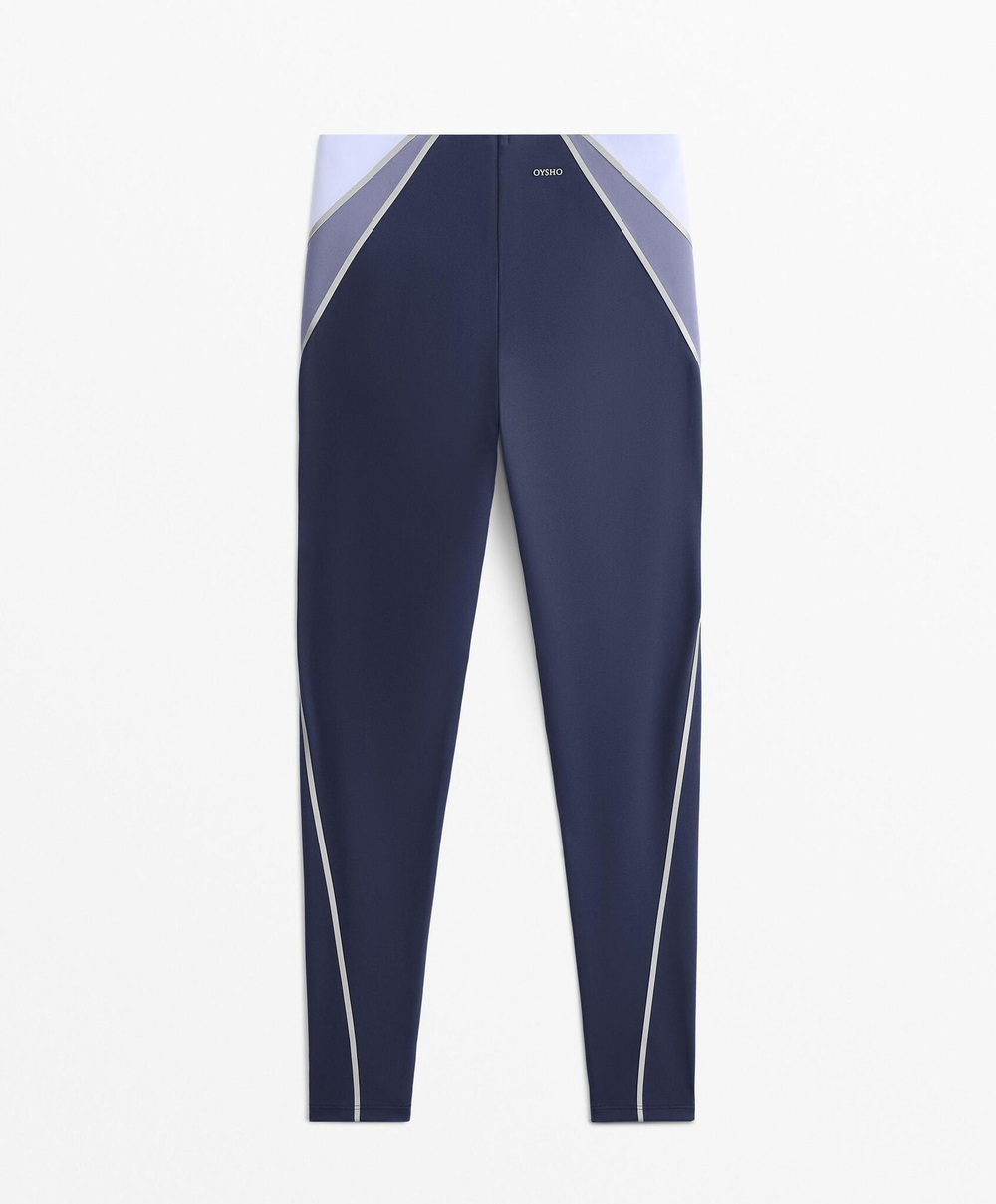 OYSHO Компрессионные легинсы Compressive длиной 65 см, синий