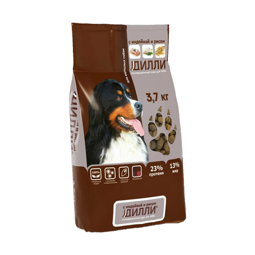 Дилли корм сухой для собак индейка с рисом