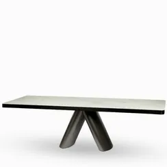 Обеденный стол Rory 260х100 см, белый фарфор