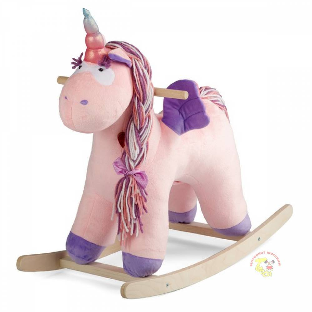 Качалка мягкая Тутси "Единорог "Эльза" (розовый), 713-2021