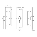 Защелка врезная METLR-155B ролик СP хром