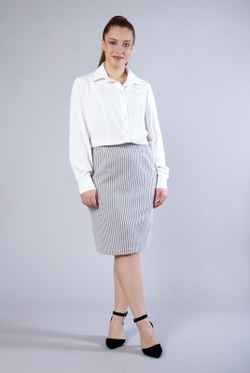 Блузка женская 2553АП, молочный #164М092553АП