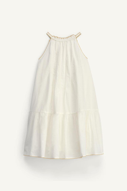 ZARA ПЛАТЬЕ С ВЫШИВКОЙ - LIMITED EDITION, БЕЛЫЙ