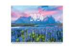 Календарь настен. 3-х бл. квартальный 2026 BRAUBERG EXTRA, Люпины, 116825