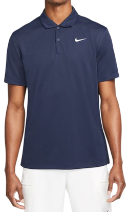 Мужское теннисное поло Nike Men's Court Dri-Fit Solid Polo - obsidian/white