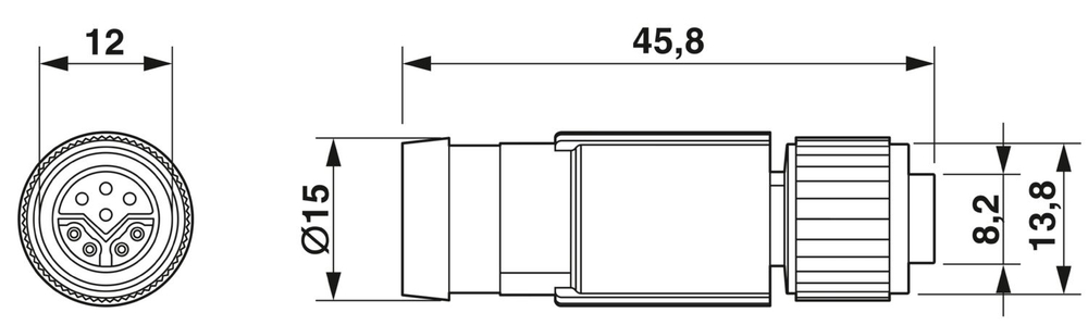 1057782 - NBC-M12MSY/2,0-94H/M12FSY - Комбинированный кабель