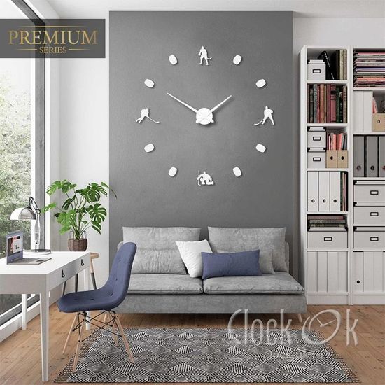 Настенные 3D часы Хоккей