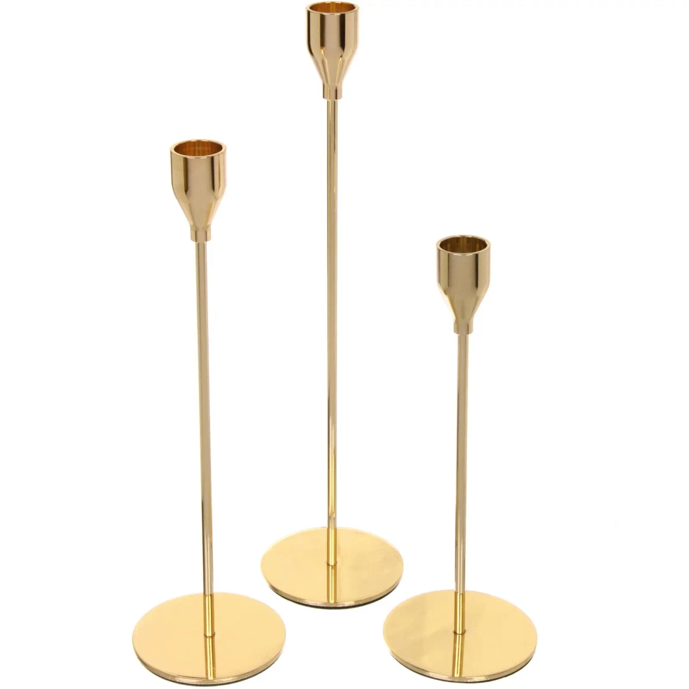 Подсвечники «SUNSHINE» 23 /28/32 см набор 3 шт), Золото