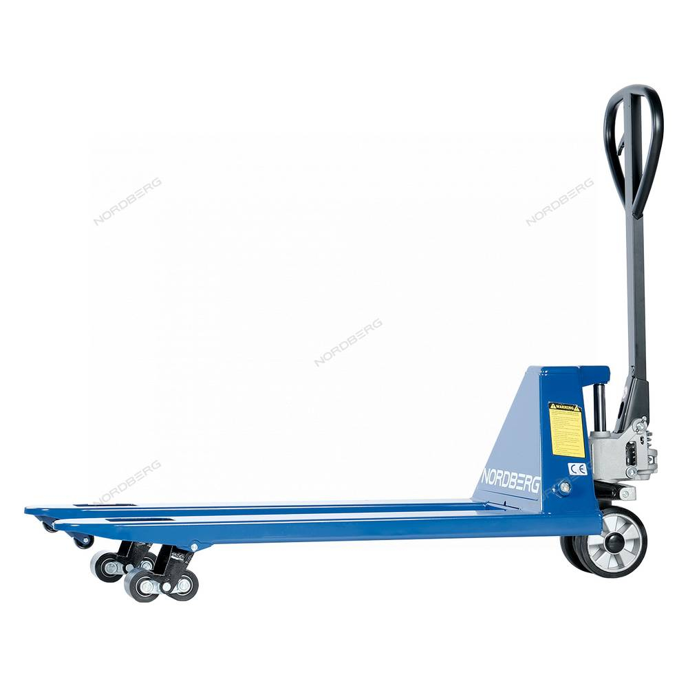 Тележка складская гидравлическая 3т с резиновыми колесами NORDBERG N3902-30R