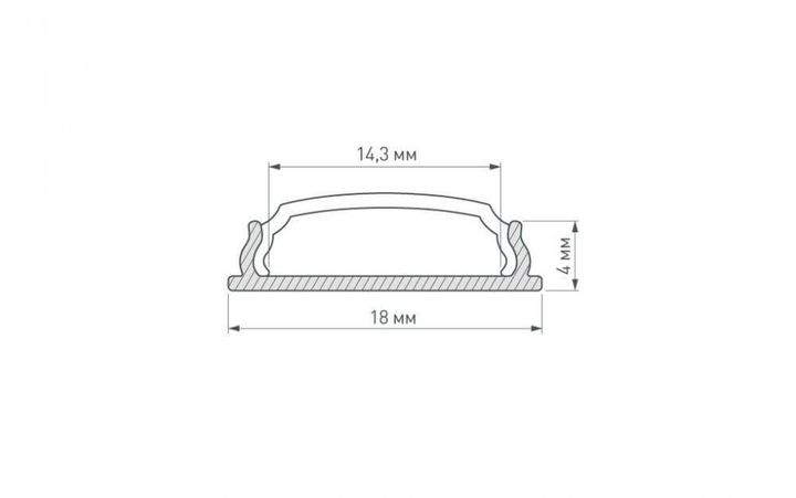 Профиль Arlight ARH-Bent-W18-2000 Anod 023087
