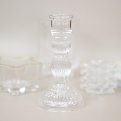 Подсвечник «Сказочный хрусталь» 8*15,5 см, Белый