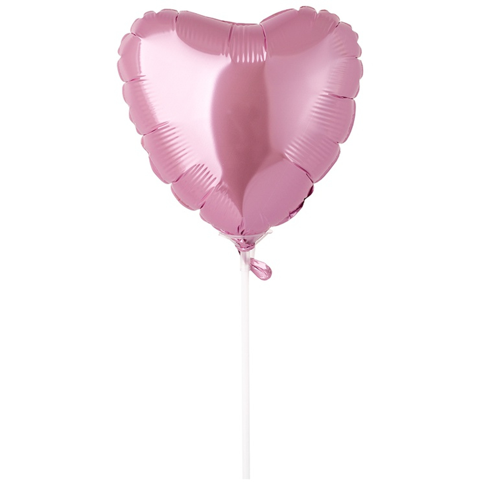 Шар фольгированный Сердце 23 см (Розовый)