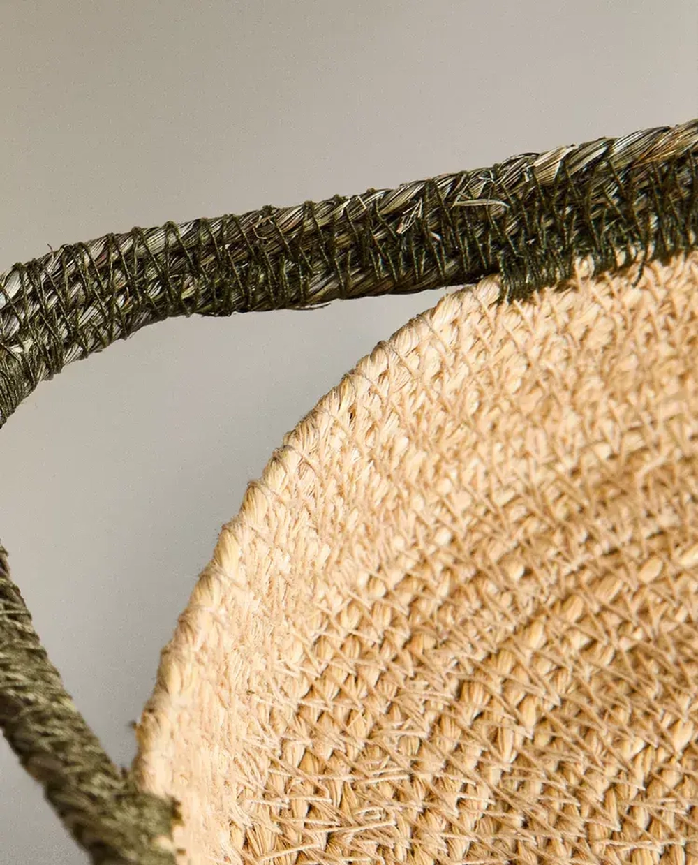 ZARA HOME КОРЗИНА С РУЧКАМИ, ЗЕЛЕНЫЙ