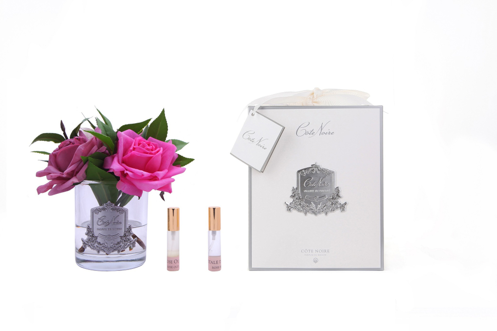 Букет роз ароматизированный в прозрачной вазе и 2 спрея 21х17х17 Cote Noire Rose Bouquet